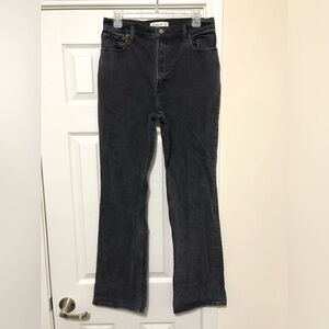 Abercrombie & Fitch The 70s Vintage Flare Ultra High Rise Black Washed Jean 29/8